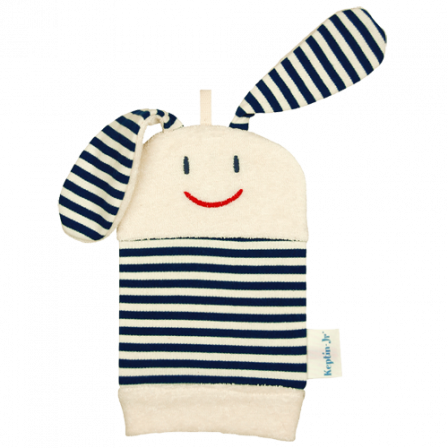 Gant de toilette lapin bleu Keptin 18 Cm Gant de toilette lapin bleu Keptin 18 Cm