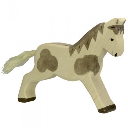 Cheval Marchant Tacheté en bois par Goki Cheval Marchant Tacheté en bois par Goki
