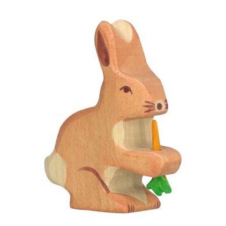 Lapin avec carotte Holztiger Lapin avec carotte Holztiger