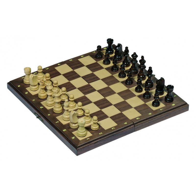 Jeu d échecs magnétique dans boîte en bois pliable Goki jeu d echecs magnetique dans boite en bois pliable goki