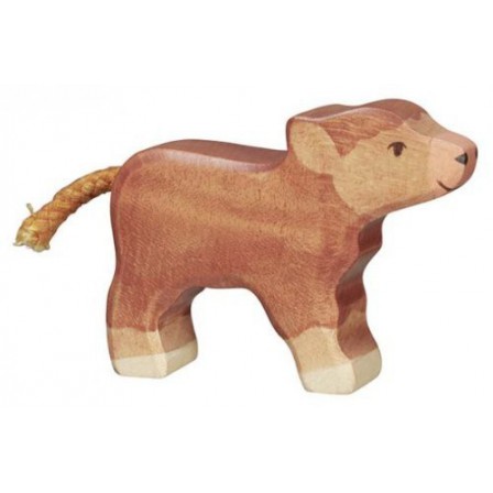 Veau Highland Cattle debout Holztiger Veau Highland Cattle debout Holztiger