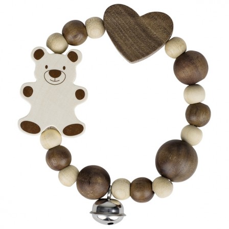 Hochet élastique ours naturel Hochet élastique ours naturel