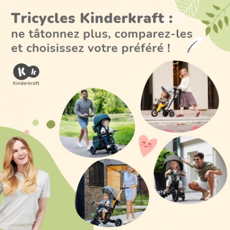 Tricycles Kinderkraft : ne tâtonnez plus, comparez-les et choisissez votre préféré !